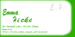 emma hicke business card